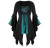 Adult Female Costumes to Hire - Medieval - Black & Green Top - XL